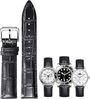 BINLUN Genuine Leather Watch Strap Replacement Quick Release Watch Straps for Men Women with 10 Colors (10mm, 12mm, 14mm, 15mm, 16mm, 17mm, 18mm, 19mm, 20mm, 21mm, 21mm, 21mm, 22mm, 22mm, 22mm, 22mm