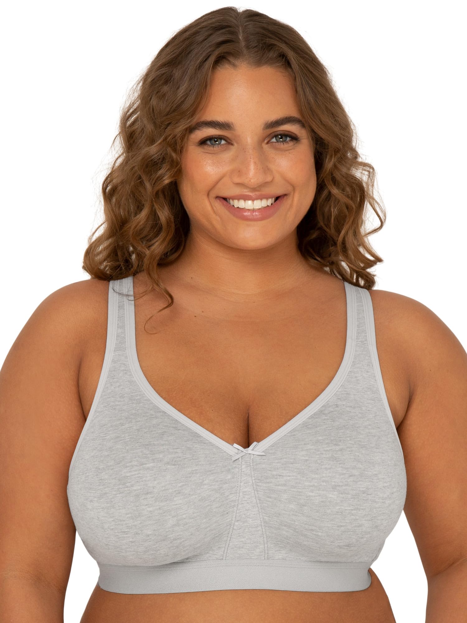 Fruit of the Loom Fit for Me Women's Plus Size Cotton Unlined Wireless Bra