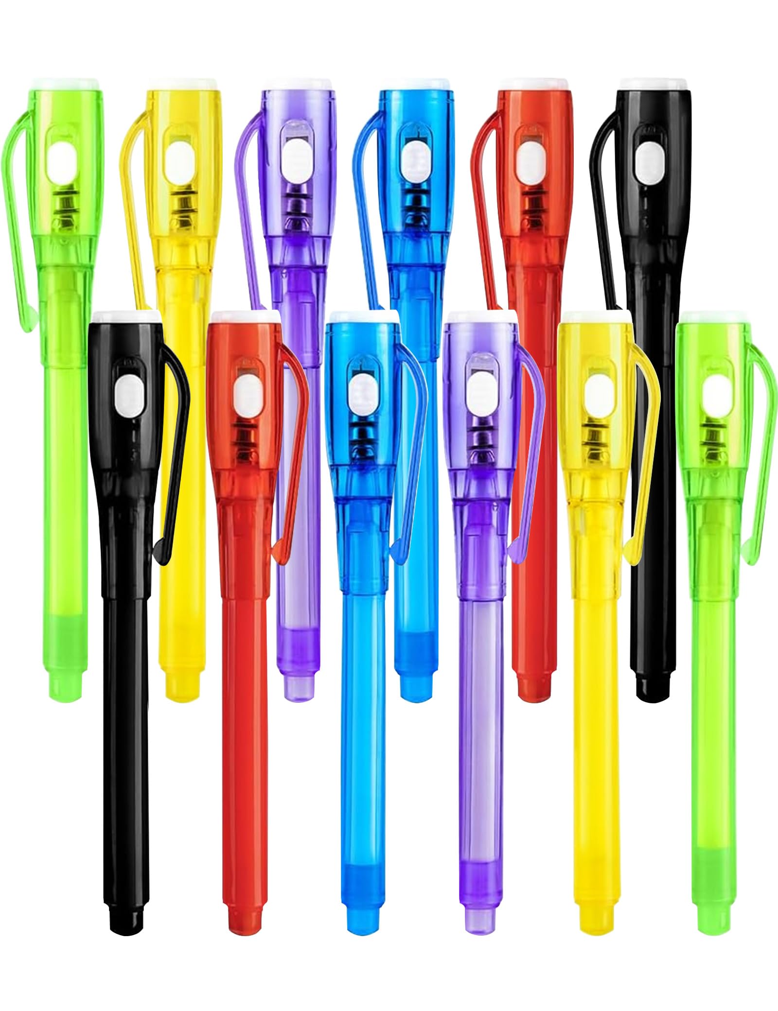 Invisible Ink Pens for Kids Party Favors,12pcs Magic Spy Pens with UV Light | Wa