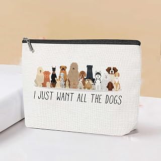 Cartoon Dog Makeup Bag, Portable Cosmetic Bag for Women, Travel Organizer, Cute Dog Makeup Pouch, Toiletry Accessories, Dog Lover Gift, Women, Friend Gift, Birthday Christmas Gift