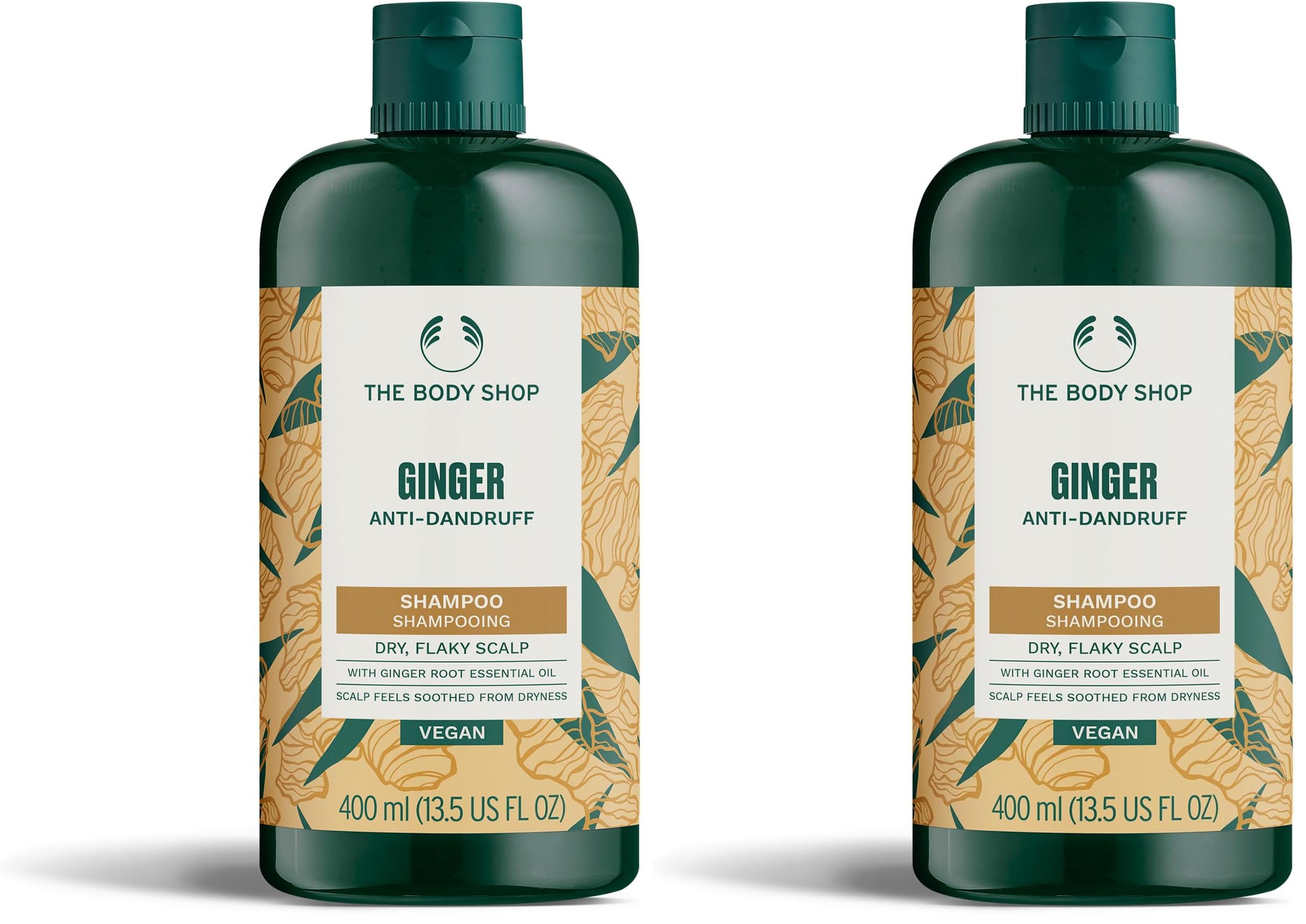 The Body Shop Ginger Anti-Dandruff Shampoo (1x 400ml), Clarifying Shampoo for Dr