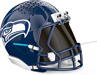 NFL Echo Dot Bundle: Includes Echo Dot | Charcoal and Limited-Edition NFL Helmet Stand | Seattle Seahawks