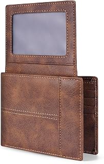 Swallowmall Wallet for Men RFID Blocking Genuine Leather Bifold Wallets
