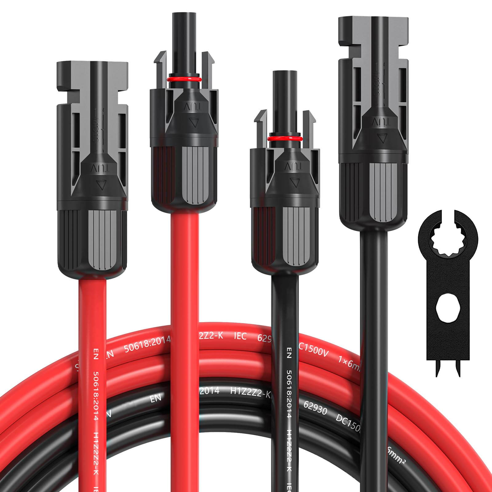 10AWG Solar Extension Cable 100 Feet, 10 Gauge Solar Panel Wires with Female and