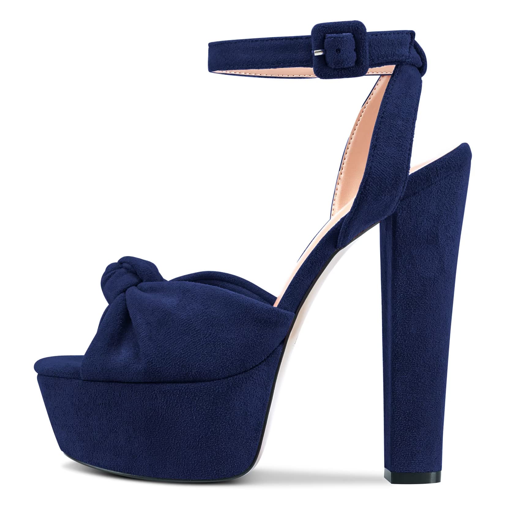 Castamere Women's High Block Chunky Platform Heel Open Toe Straps Ankle Bow Tie 