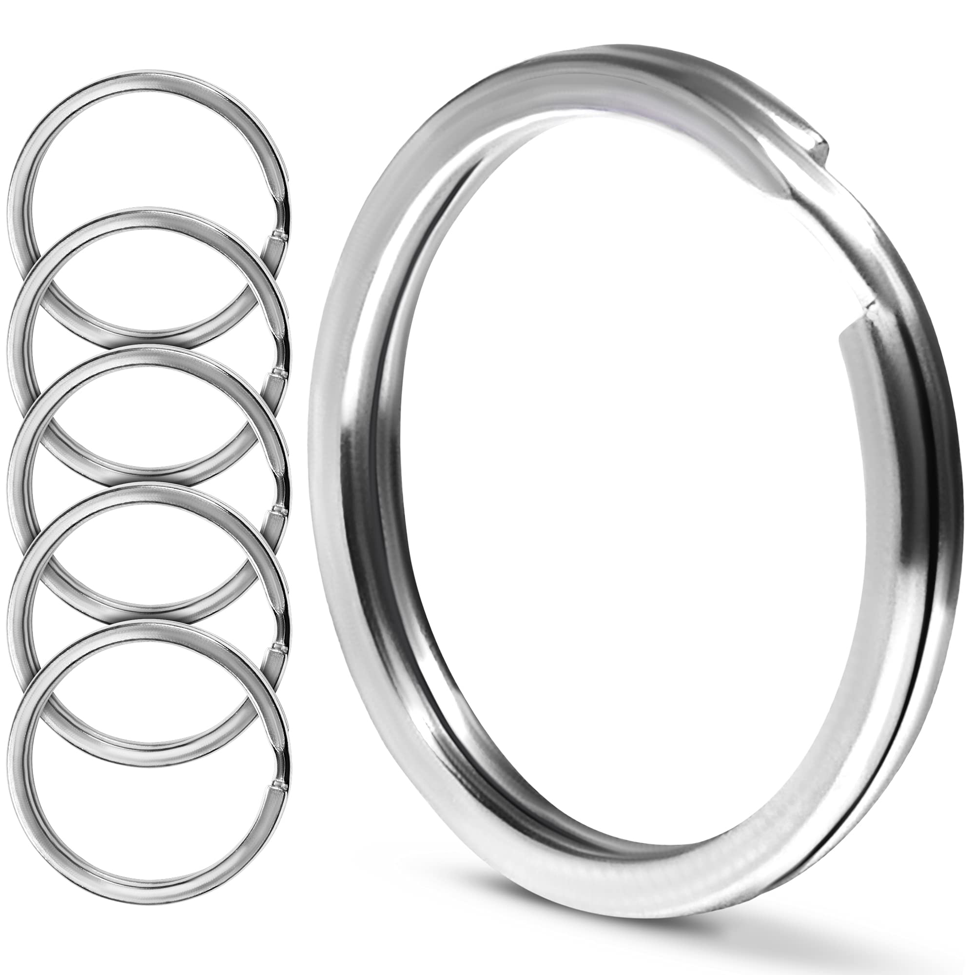 CREST 5 pcs Surgical and Marine Grade Stainless Steel Split Ring for Keychains 1