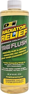 Design Engineering Radiator Relief Cooling System Flush 16 oz | Engine Radiator Cleaner and Cooling System Flush Treatment for Improved Cooling Performance and Rust Removal | Made in USA