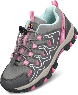 Kids Boys Running Shoes Waterproof Non-Slip Breathable Low-Top Outdoor Hiking Walking Sneakers (Little/Big Kids)