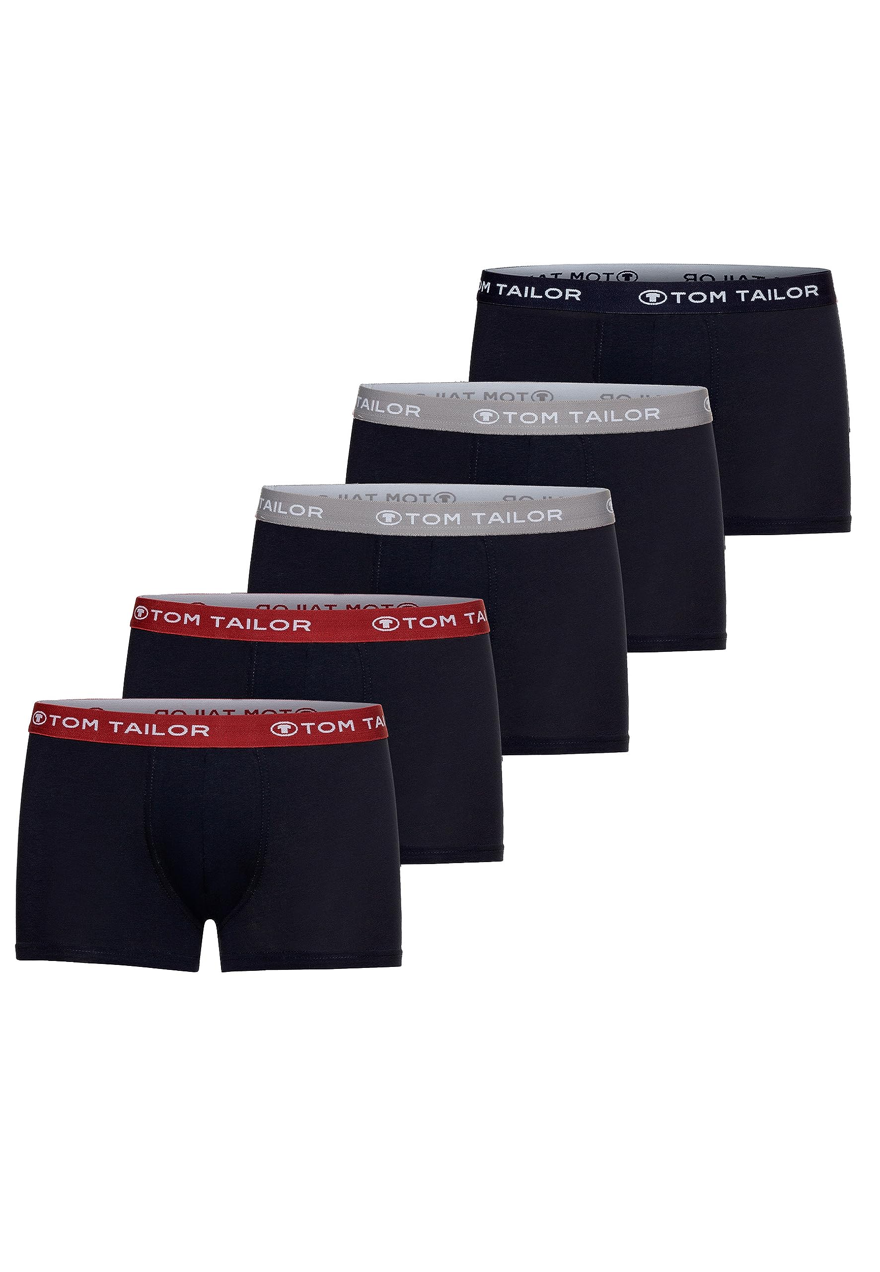TOM TAILOR Men's Boxer Shorts Pack of 5 Sizes S - 3XL
