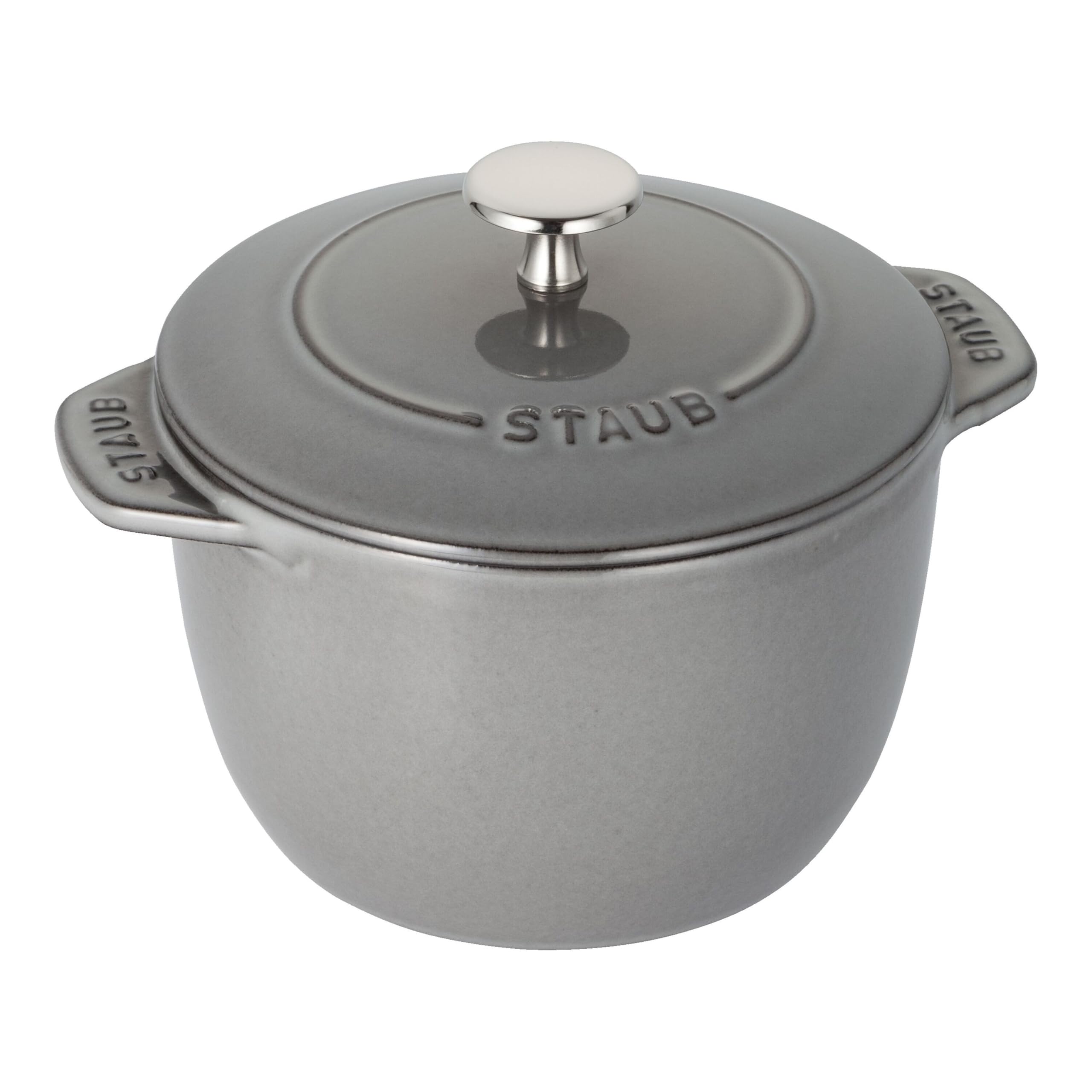 staub ストウブ ラ ココット de GOHAN M グレー 16cm 鋳物ホーロー 炊飯鍋 無水調理 フランス製 40509-703