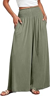 ANRABESS Women Summer Casual Wide Leg Palazzo Pants with Pockets