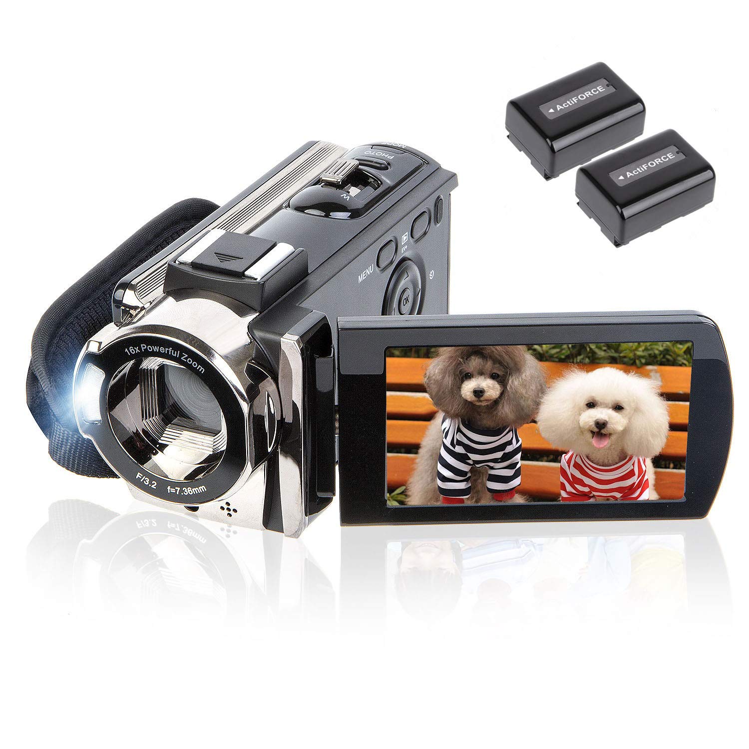 kicteck Video Camera Camcorder Digital Camera Recorder Full HD 1080P 15FPS | 24M