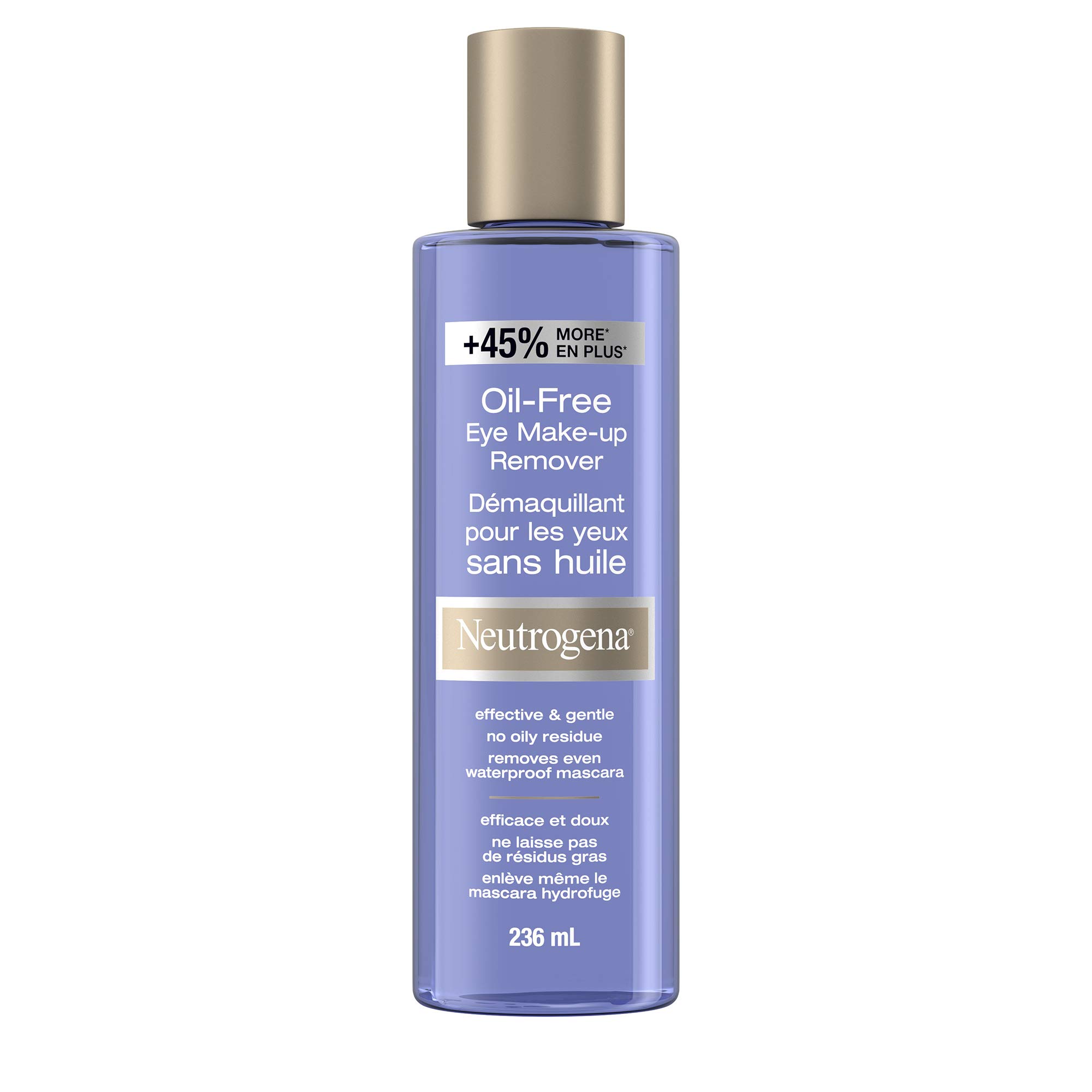 Neutrogena Gentle Oil - Free Eye Makeup Remover, 236 mL | Removes Waterproof Mas