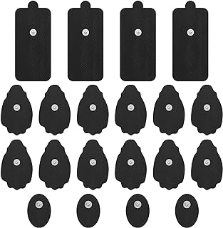 TENS Unit Electrode Pads NURSAL 20 Pack 3.5mm Snap EMS Replacement Pads for Electrotherapy Reuse More Than 30 Times, Compatible with MEDVICE,Belifu TENS Machine