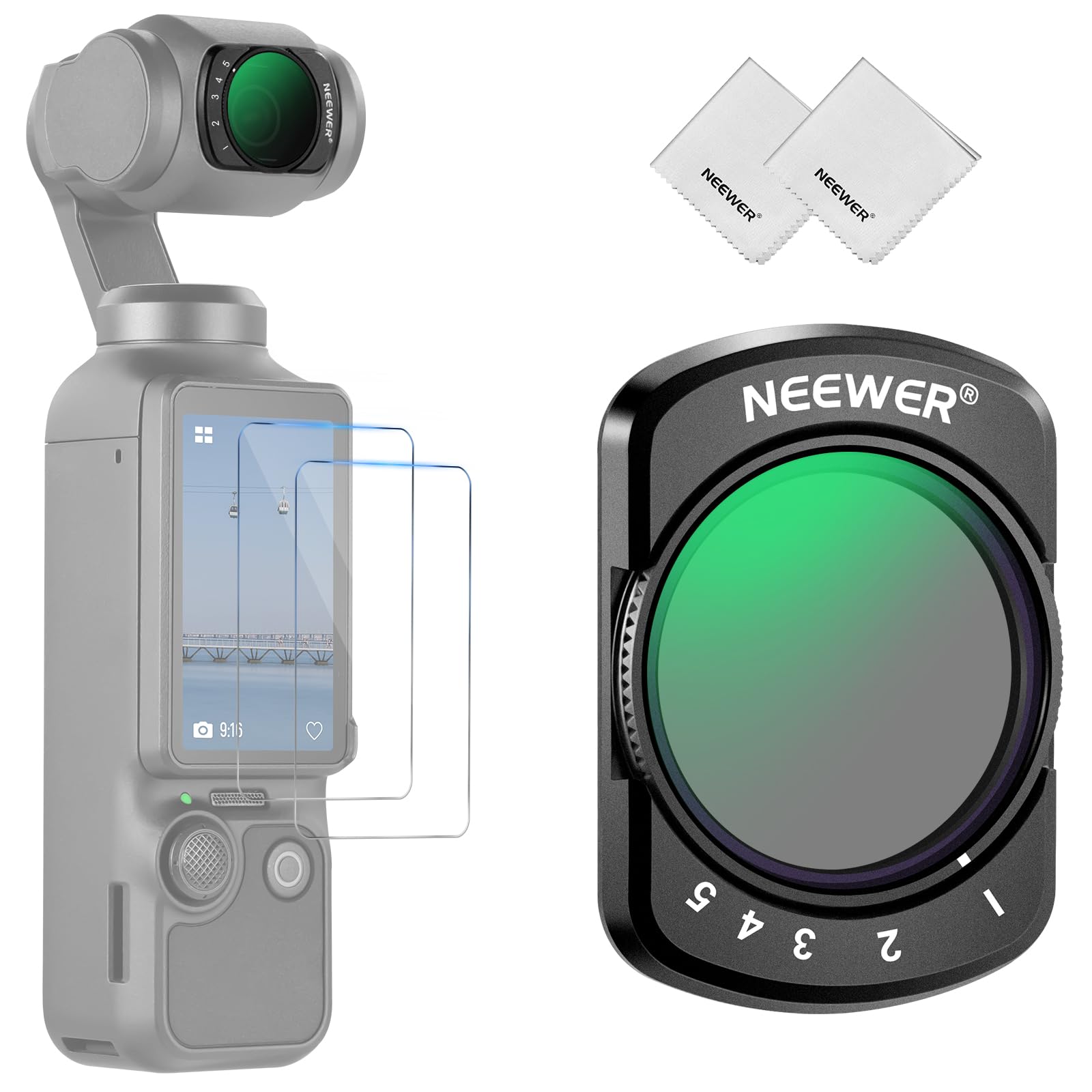 NEEWER Variable ND Filter for DJI Osmo Pocket 3 4 Xtra Muse