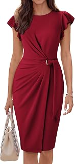GRACE KARIN Vestido midi casual de negocios para mujer, vestido ajustado
