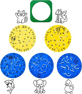 Twist Art Drawings, 3D Printed Character Stencil for Drawing Fun, Numbered Line Graffiti Template, Spiral Drawing Tool for Paper, Sketchbooks, DIY Craft, Gift Idea for Relaxing (B Set, Medium)