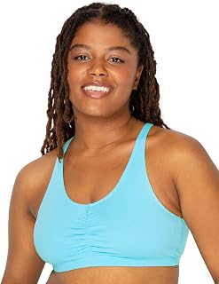 Fruit of The Loom BRAAdjustable Shirred Front Racerback Sports Bra Multi Packs - Reggiseno Opaco (Confezione da 3) da Donna, BRATURESE/Bianco Antracite, 36