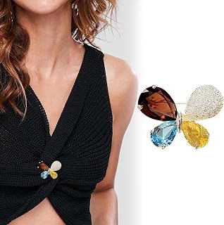 Crystal Butterfly Dragonfly Brooch Pin for Women Elegant Enamel Animal Rhinestone Brooch Pin Fashion Jewelry Brooch Women Gift