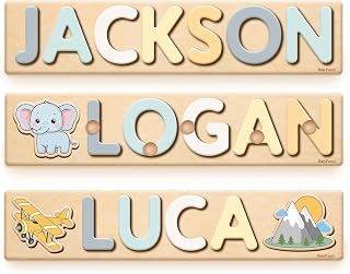 Name Puzzle with Pegs Personalized Wooden Name Puzzle Wooden Toys Custom Name Puzzle by BusyPuzzle Personalized 1st Birthday Baby Easter Gift