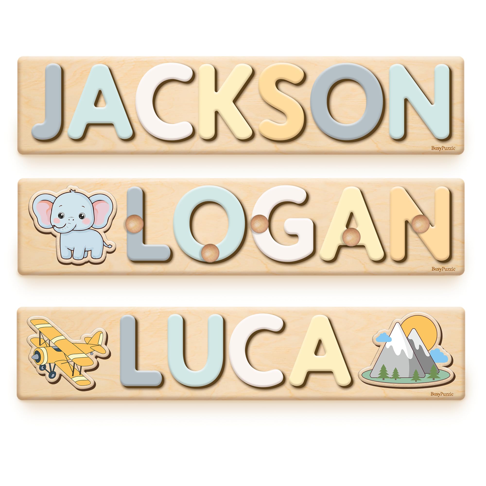 Name Puzzle with Pegs Personalized Wooden Name Puzzle Wooden Toys Custom Name Pu