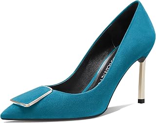 Castamere Women's Stiletto High Heel Closed Toe Pumps Slip-on Party Office Dress Cute Classic Shoes 8.5 cm Heels