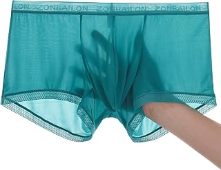 [ZONBAILON] Boxer Pants, Men's, Cool Touch, No Sweat, Summer, Men's Underwear, Anti-Slip Pants, Low-Rise Boxer Briefs, Quick-Dry, Breathable