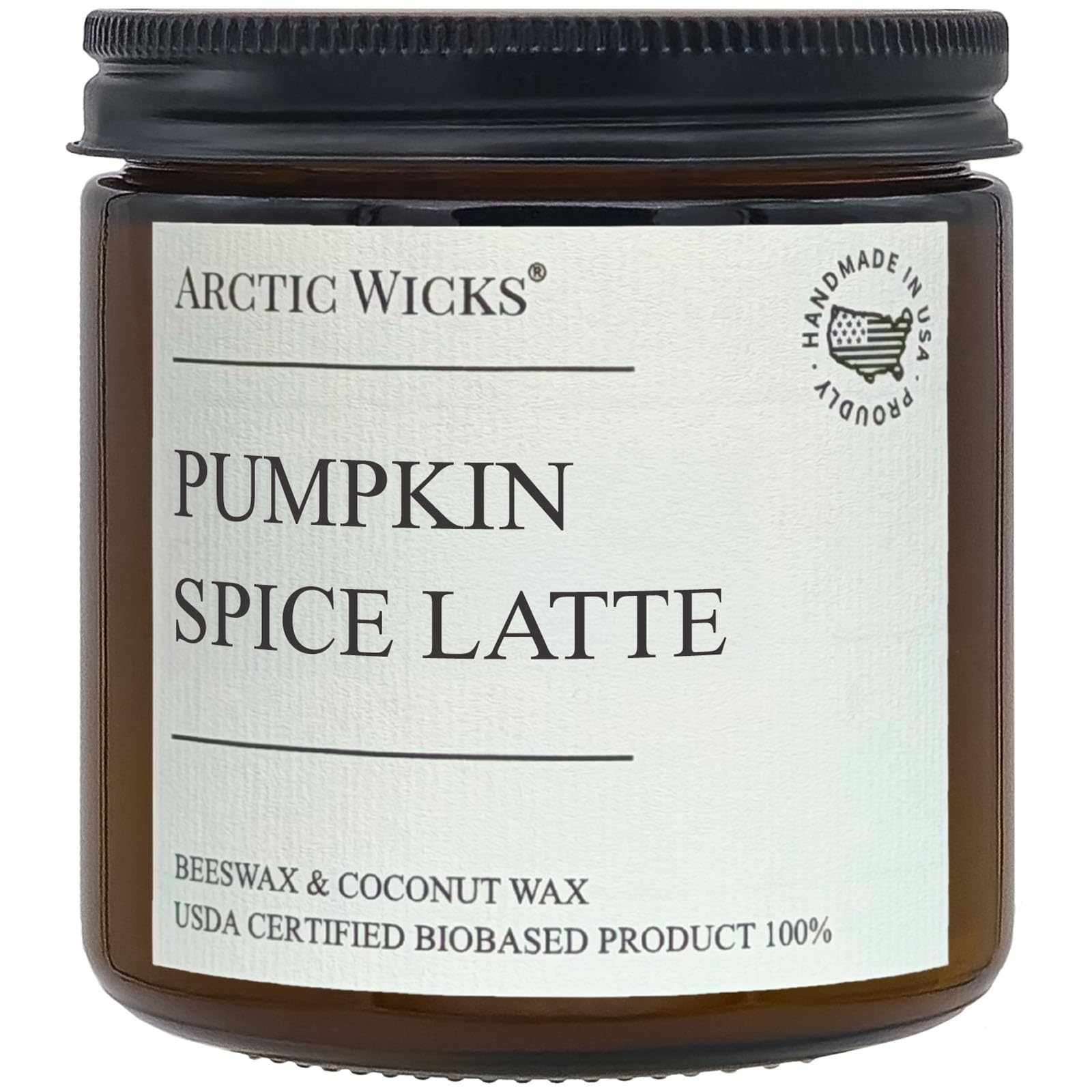 Arctic Wicks Pumpkin Spice Latte Candle, 16oz Double Wick, Coconut Beeswax | Sce