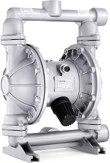 VEVOR Air Operated Double Diaphragm Pump 44 GPM Max 115 PSI Transfer Pump | for Diesel Grease Oil, 2 Extra Diaphragms, 1 Inch Inlet & Outlet, Aluminum Alloy Body, Sealed Ball Valve, Leak-Proof Design