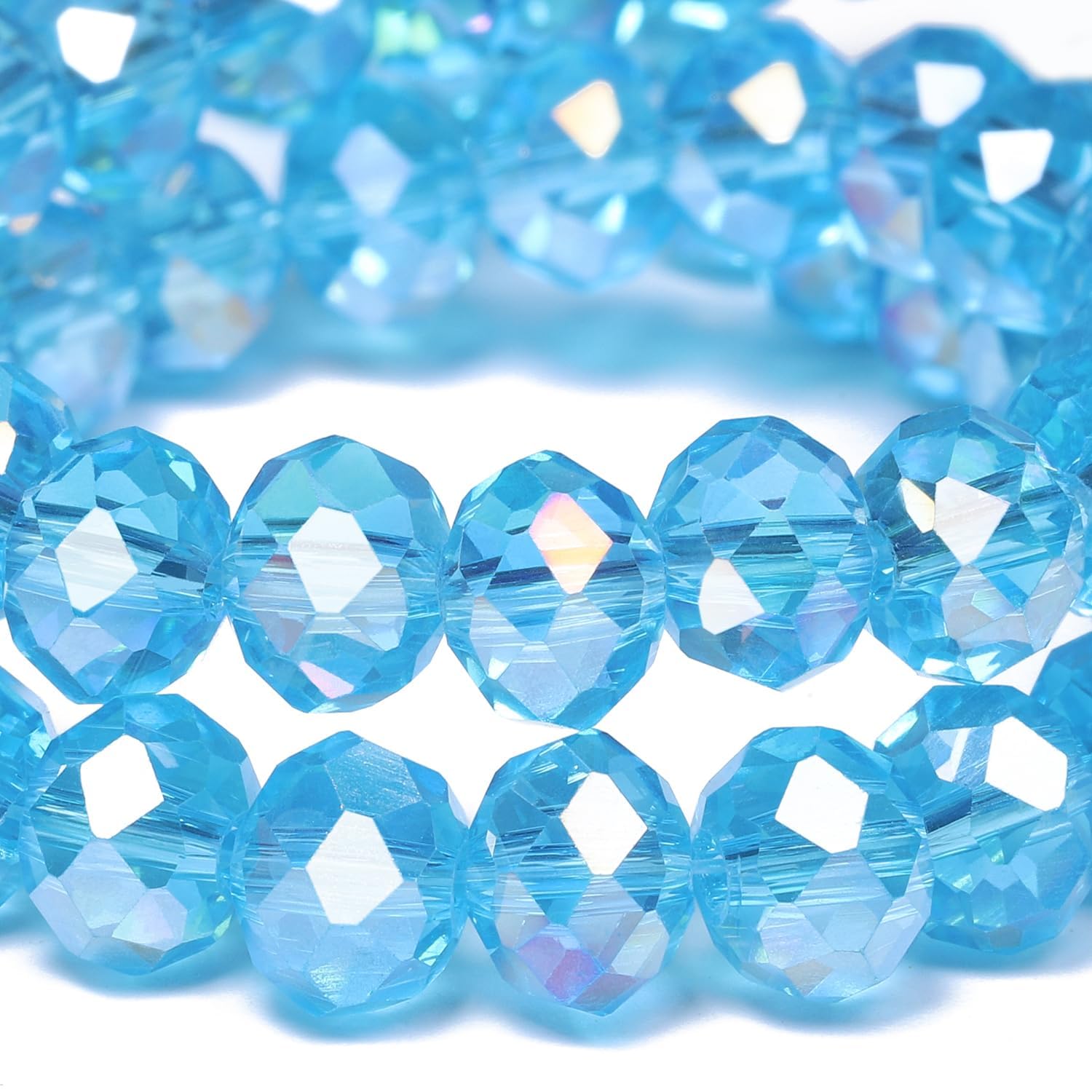 Songxi Lot de 500 perles de verre à facettes de 3 mm pour la fabrication de bijo