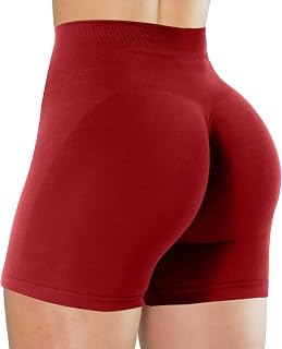 Unthewe Workout Shorts for Women Butt Lift High Waist Seamless Booty Shorts for Gym Yoga