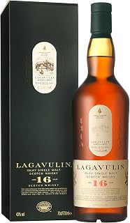 Lagavulin 16 Year Old Islay Single Malt Scotch Whisky | 43% vol | 70cl | Aged in Oak Casks | Smoky & Intense | Peat-Rich | Sweet & Salt | with Gift Box