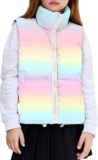 Arshiner Girls Puffer Vest Lightweight Winter Zipper Outwear