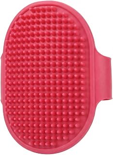 Red Pet Bath Brush for Grooming and Gentle Shampoo, Designed for Dogs and Cats