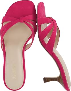CUSHIONAIRE Malta Women's Strappy Sandals Elegant Open Toe Low Heel Memory Foam Comfort Sandals Fuchsia 6