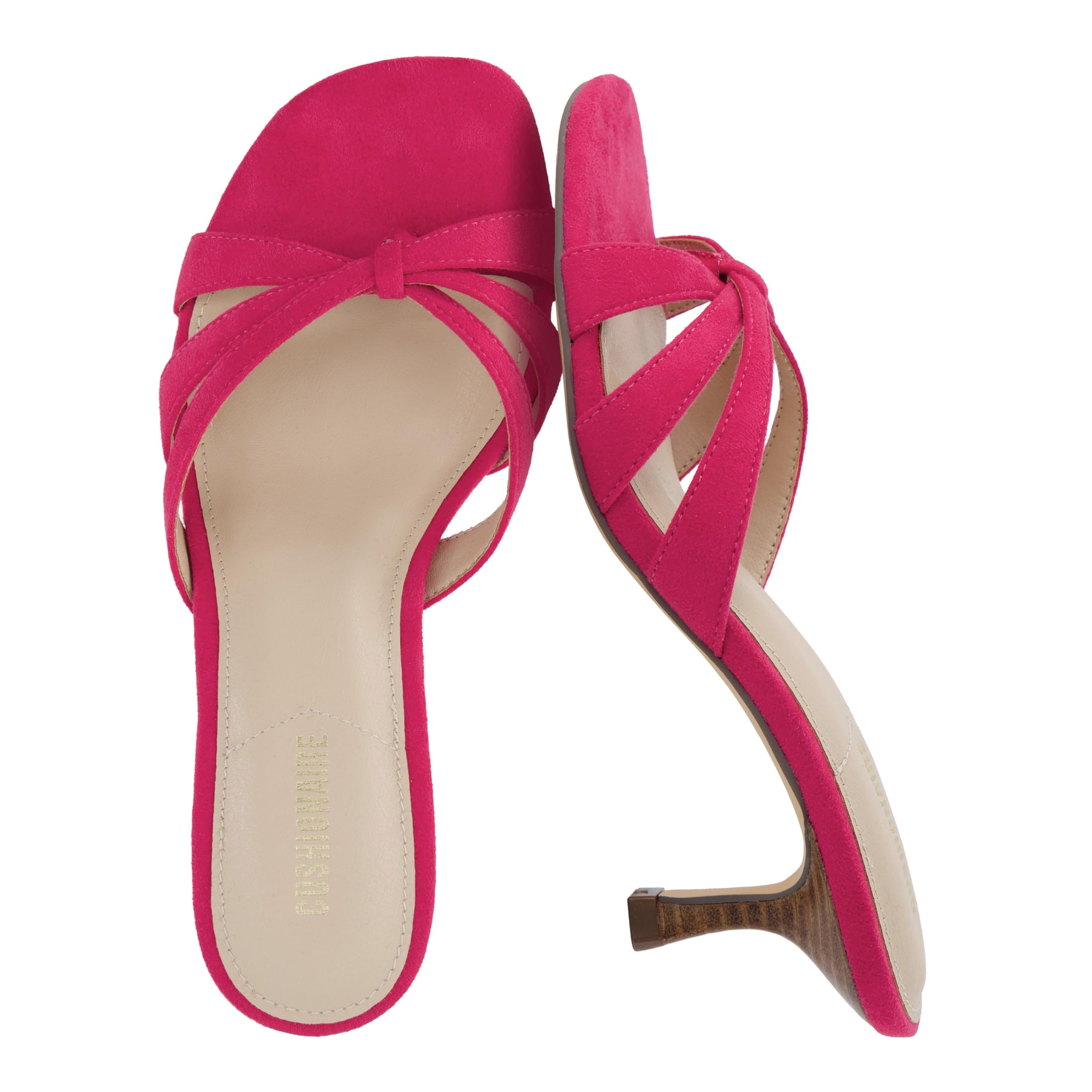 CUSHIONAIRE Malta Women's Strappy Sandals Elegant Open Toe Low Heel Memory Foam 