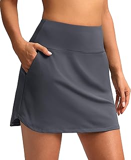 SANTINY 16'' Skorts for Women with 4 Pockets Athletic Tennis Golf Skirt