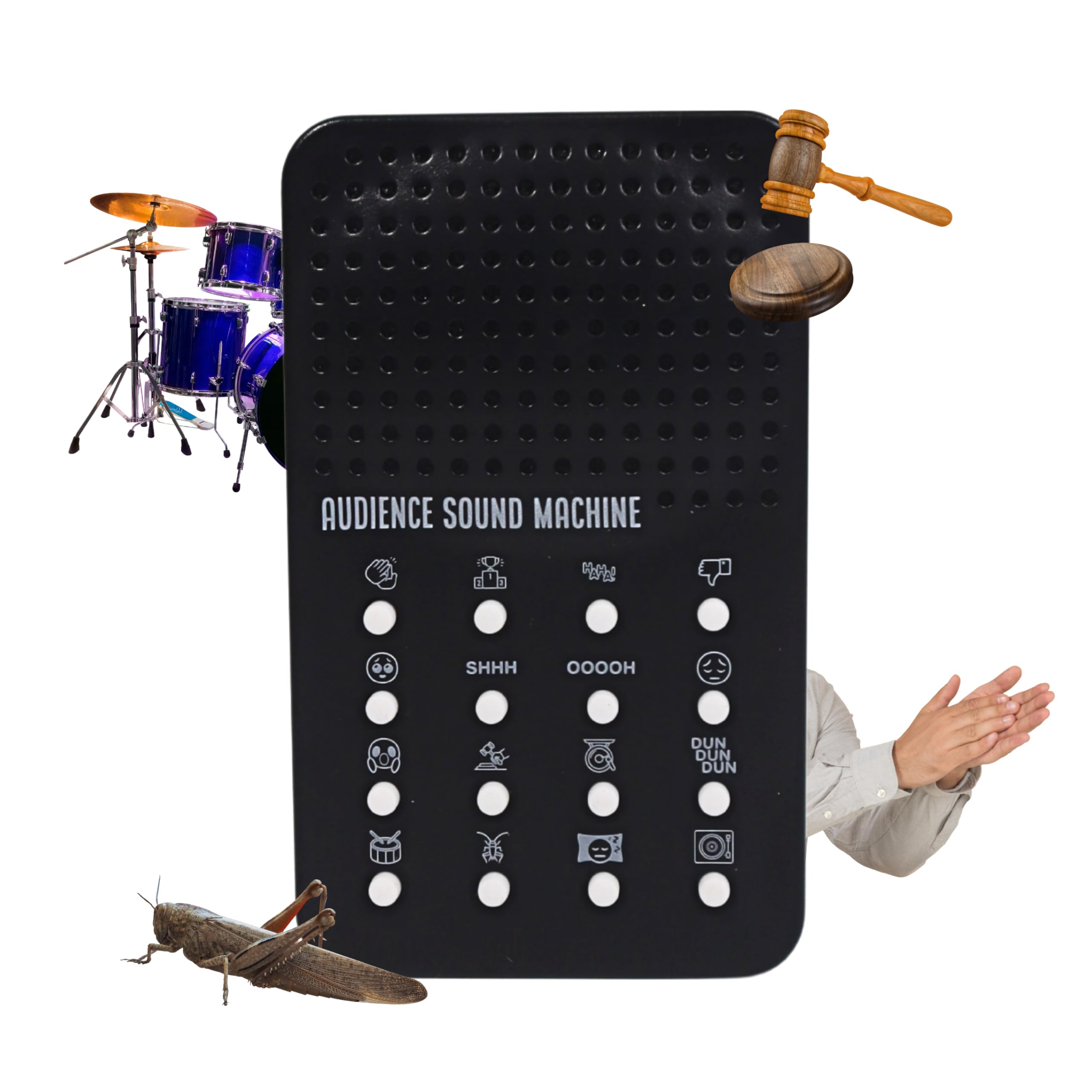 Audience Sound Machine with 16 Cheers, Boos, Applause, Cheering, Cricket Noises,