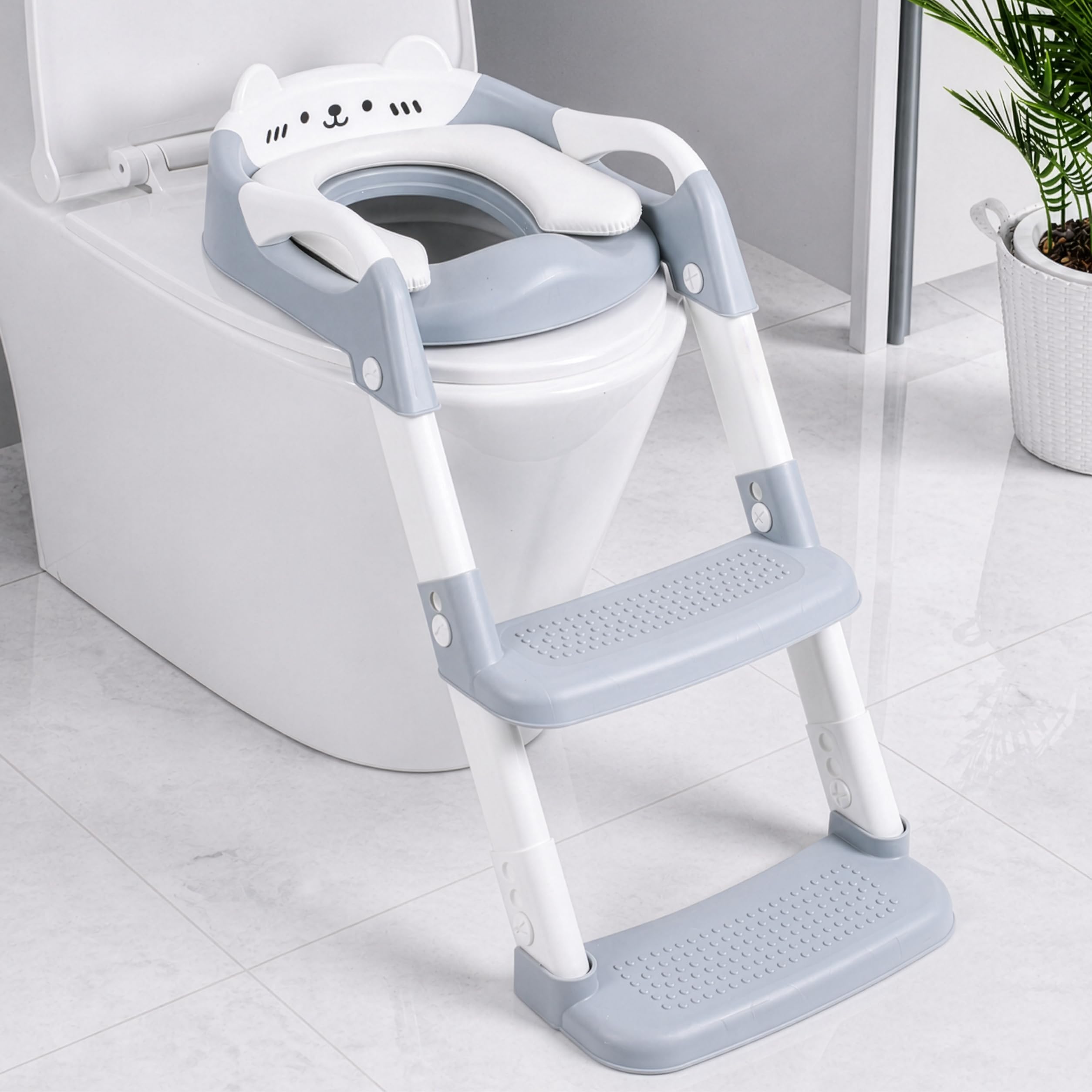 Orzbow Potty Training Seat with Step Stool, Adjustable Height, Anti-Slip | Safet
