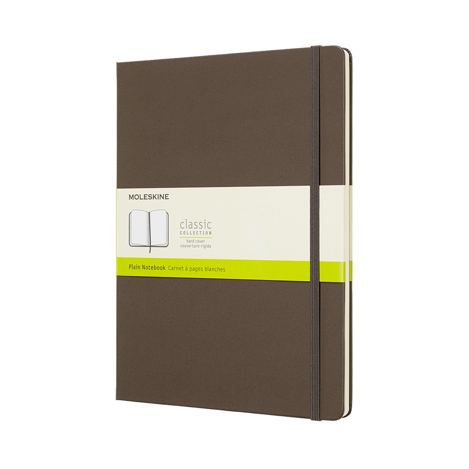 Moleskine Classic Plain Paper Notebook, Hard Cover and Elastic Closure Journal, 