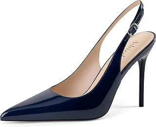 Adrizzlein Slingback Heels for Women Stiletto High Heels Pumps