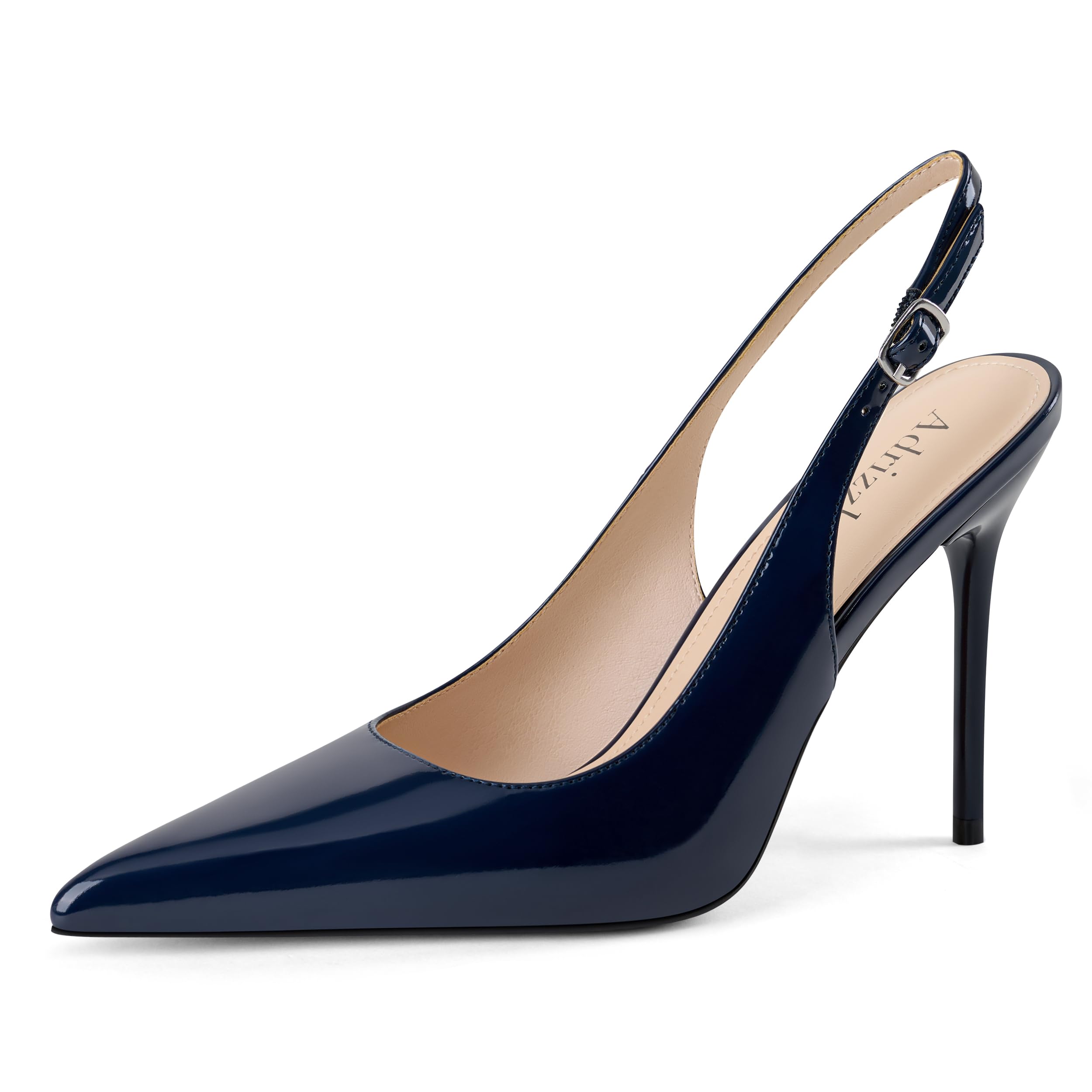Adrizzlein Slingback Heels for Women Stiletto High Heels Pumps