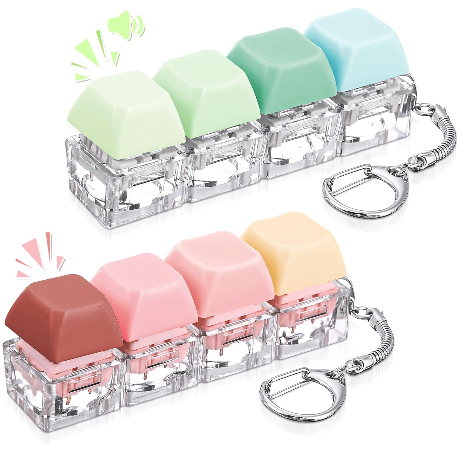 2Pcs Keyboard Fidget Toy, Fidget Toys, Quality and Built to Last, Clicky Fidgets