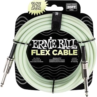 Ernie Ball Flex Instrument Cable Straight/Straight 20ft - Glow in Dark