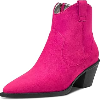 Saekcted Women's Medium Heel Heel 6.5 cm Heels Pointed Toe Ankle Boots Riding Slip-on Boots Zipper Party Office Sexy
