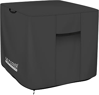 ULTCOVER Waterproof Air Conditioner Cover 30W x 30D x 32H in, Black | Heavy Duty 600D Polyester, UV Resistant, for Outside AC Units