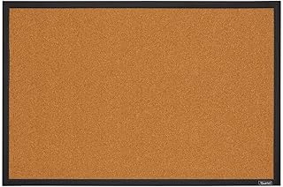 Quartet Cork Bulletin Board, Framed Corkboard, 2' x 3', Black Frame, Message Board, Vision Board (MWDB2436-BK)