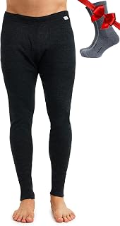 Merino.tech 100% Merino Wool Base Layer Men Pants & Socks - All-Season