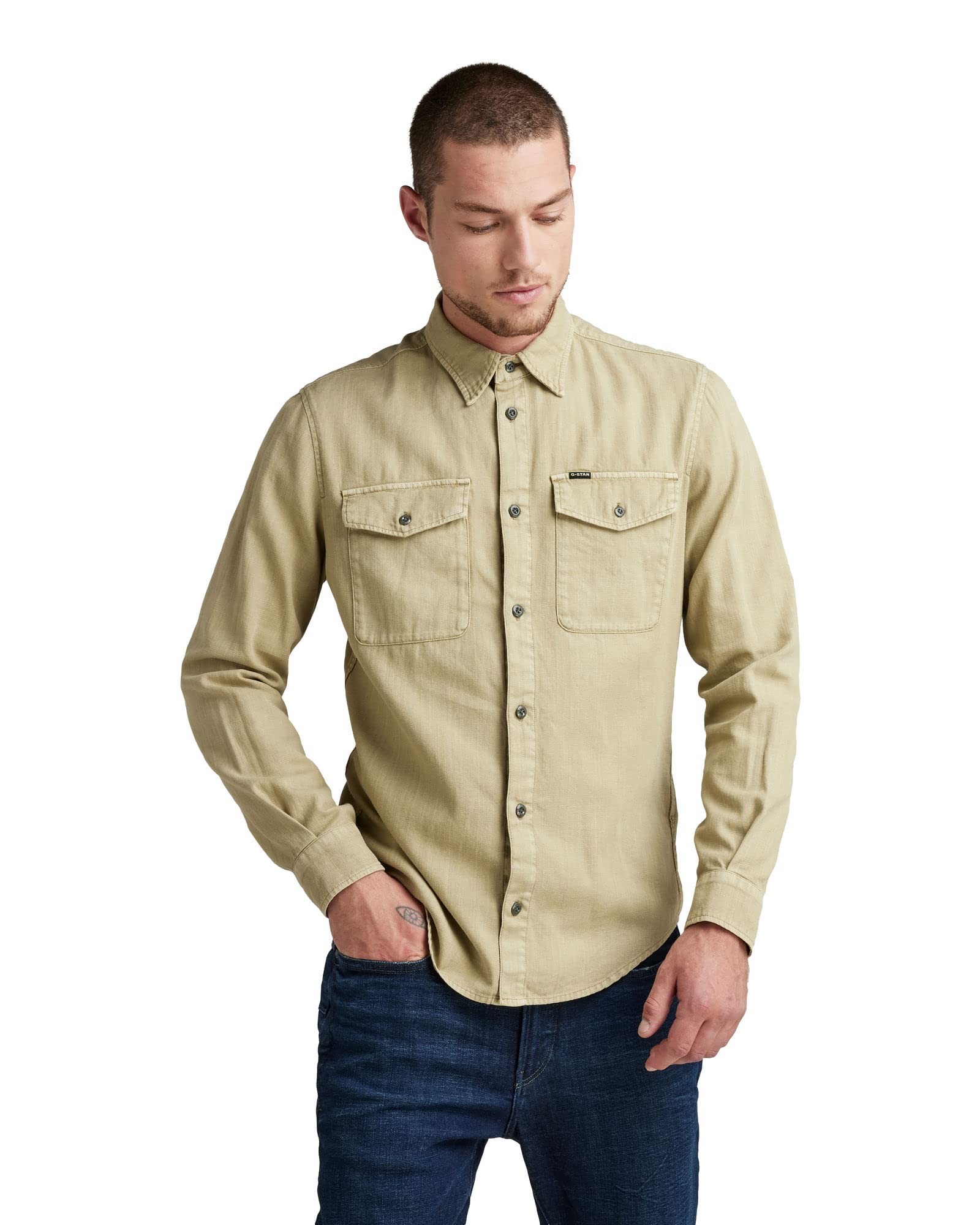 G-Star Men's Marine Slim Long Sleeve Shirt