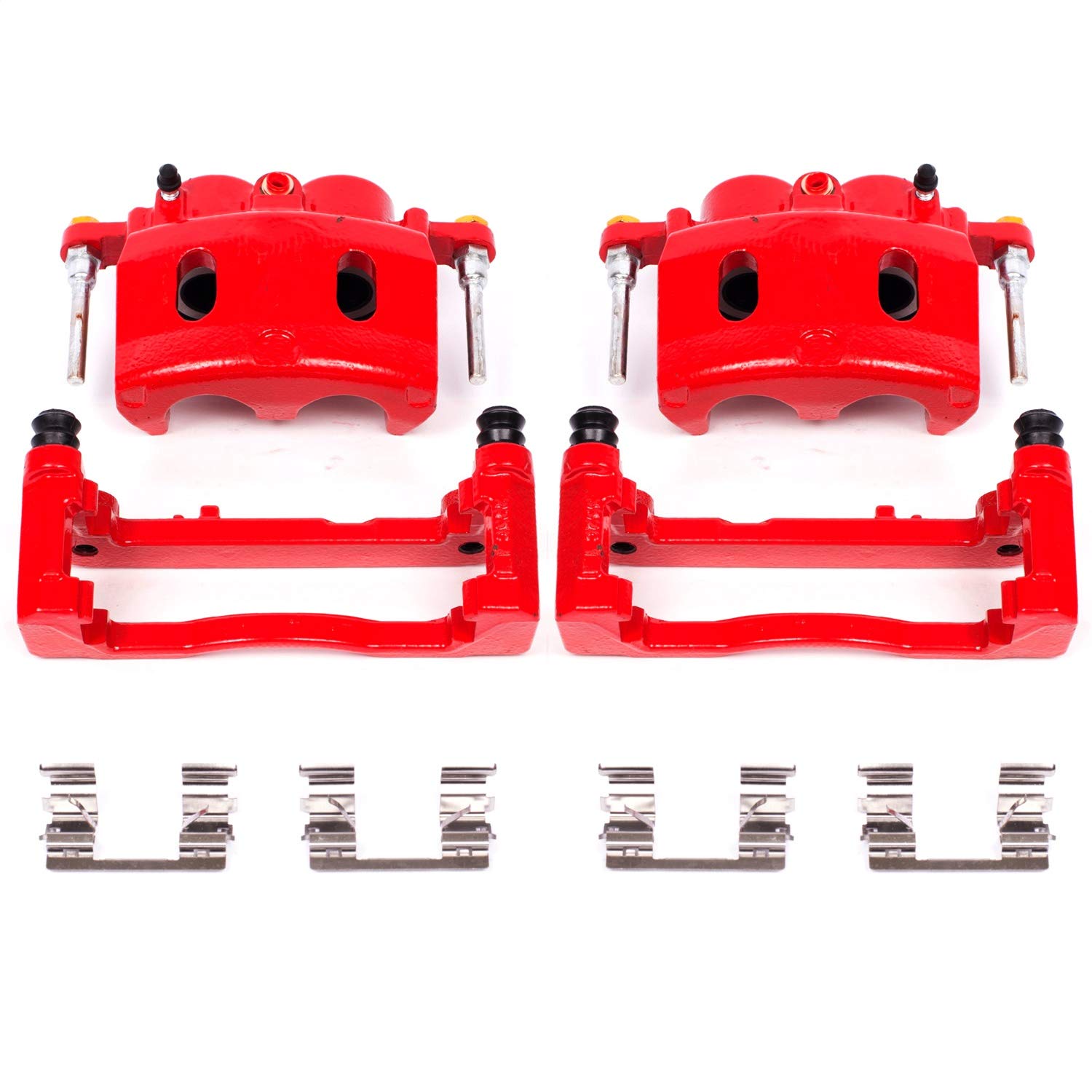 PowerStop Front Red Powder Coated Brake Caliper Pair for Cadillac Escalade 2008-